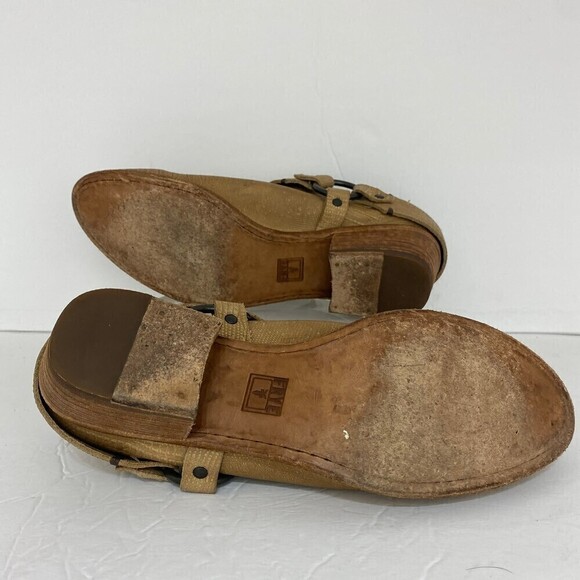 Frye Belted harness leather mule boots Size 9.5 B - Picture 6 of 8